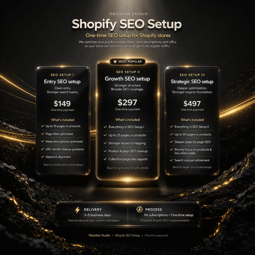 Shopify SEO Setup