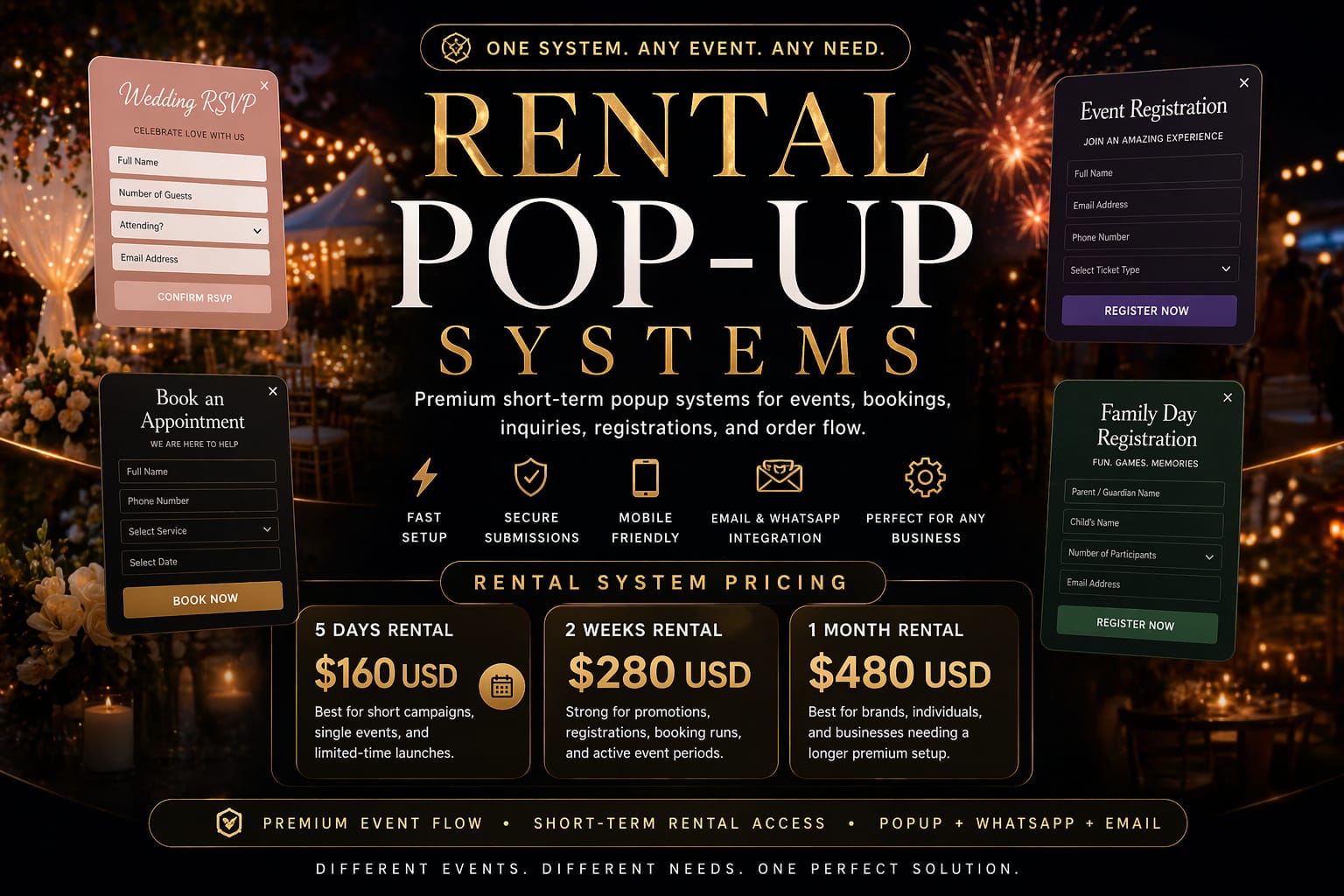 Rental Pop-up System